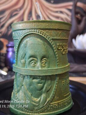 Ben Franklin Abundance Bill Candle